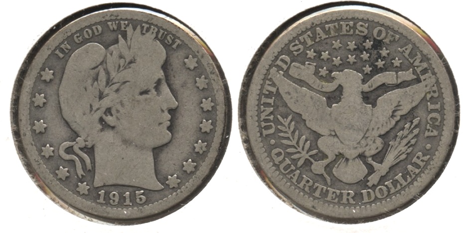 1915 Barber Quarter Good-4 #r