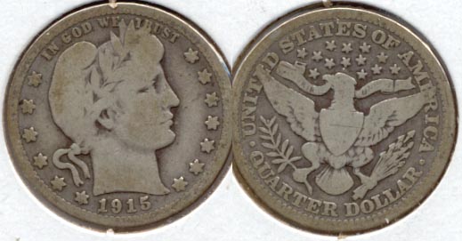 1915 Barber Quarter VG-8