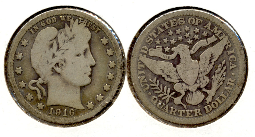 1916-D Barber Quarter Good-4 d