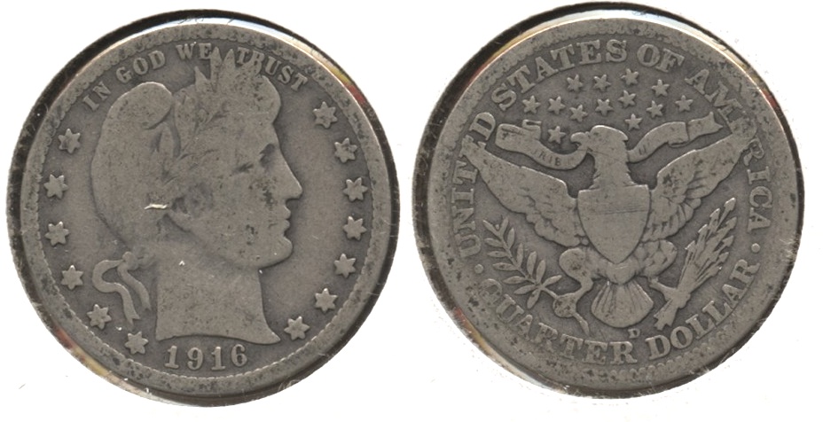 1916-D Barber Quarter Good-4 #r