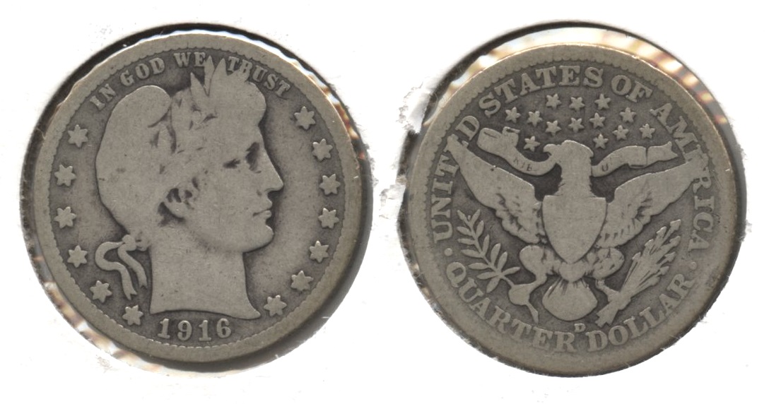 1916-D Barber Quarter Good-4 #u