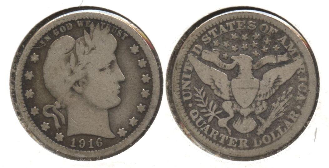 1916-D Barber Quarter Good-4 #x