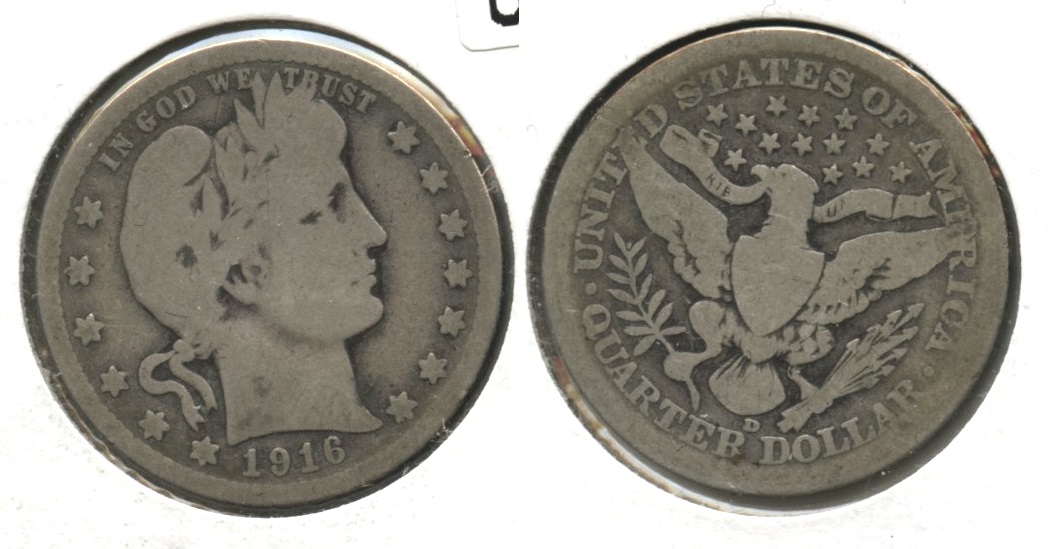 1916-D Barber Quarter Good-4 #y