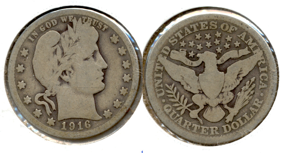 1916 Barber Quarter Good-4 a