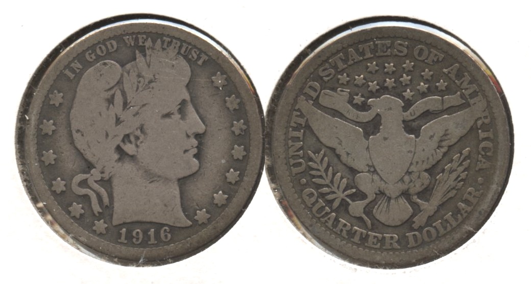 1916 Barber Quarter Good-4 #g
