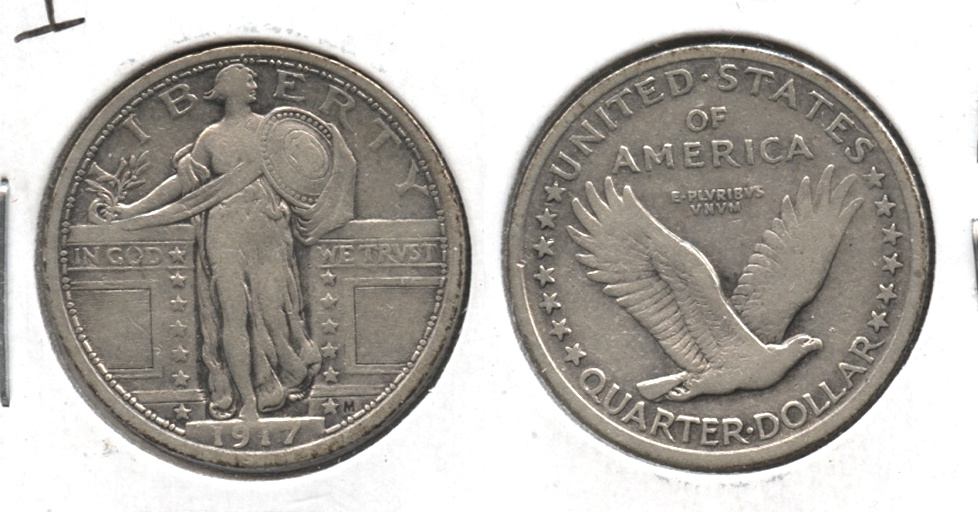 1917 Type 1 Standing Liberty Quarter VF-20 #d