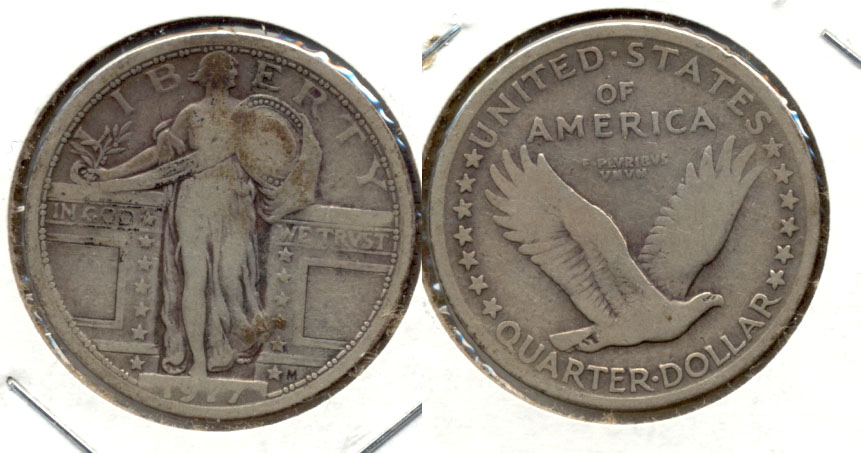 1917 Type 1 Standing Liberty Quarter VG-8