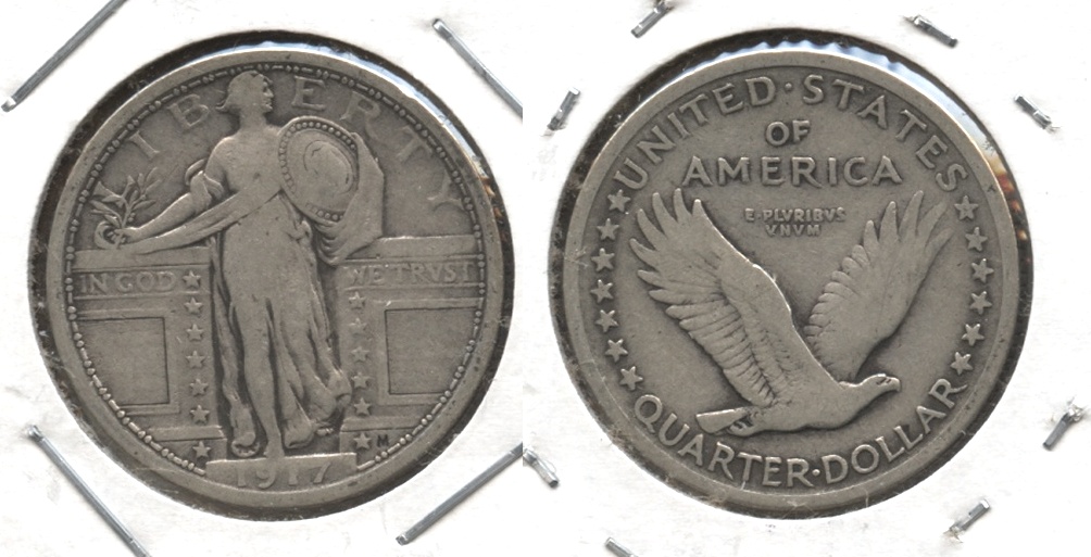 1917 Type 1 Standing Liberty Quarter VG-8 #c