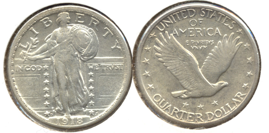 1918-D Standing Liberty Quarter AU-50