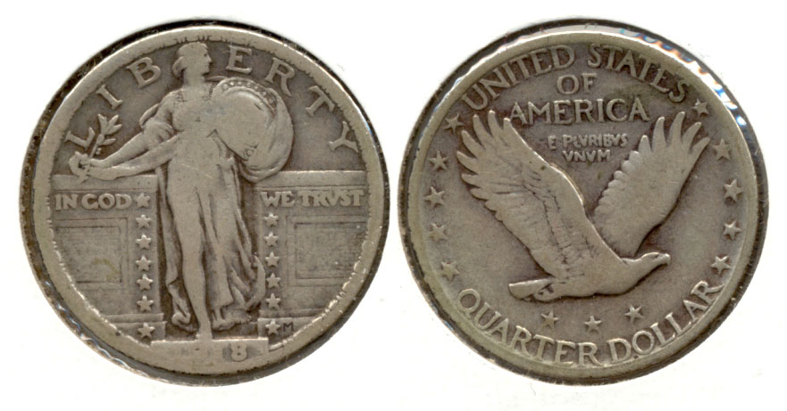 1918 Standing Liberty Quarter Good-4