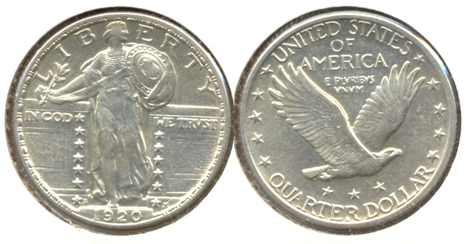 1920-S Standing Liberty Quarter AU-55