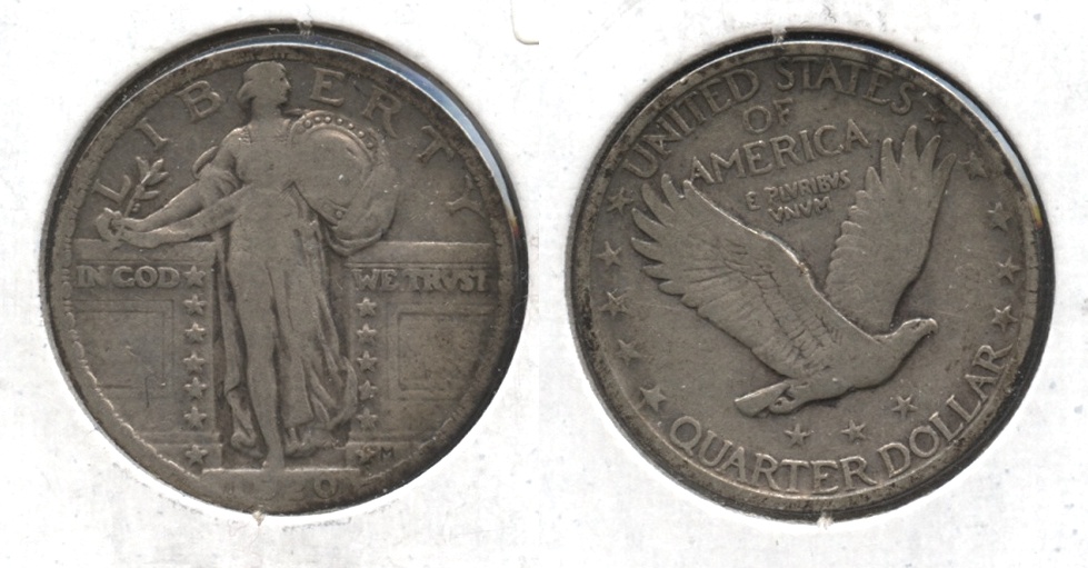 1920 Standing Liberty Quarter Fine-12 #d