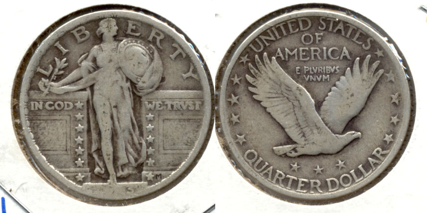 1923 Standing Liberty Quarter VG-8 a Weak Date