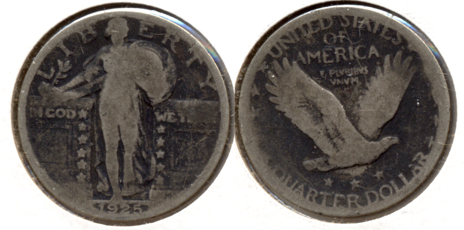 1925 Standing Liberty Quarter AG-3 Dark