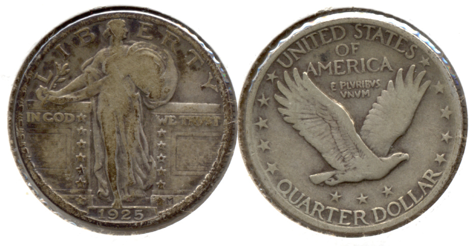 1925 Standing Liberty Quarter VG-8 a