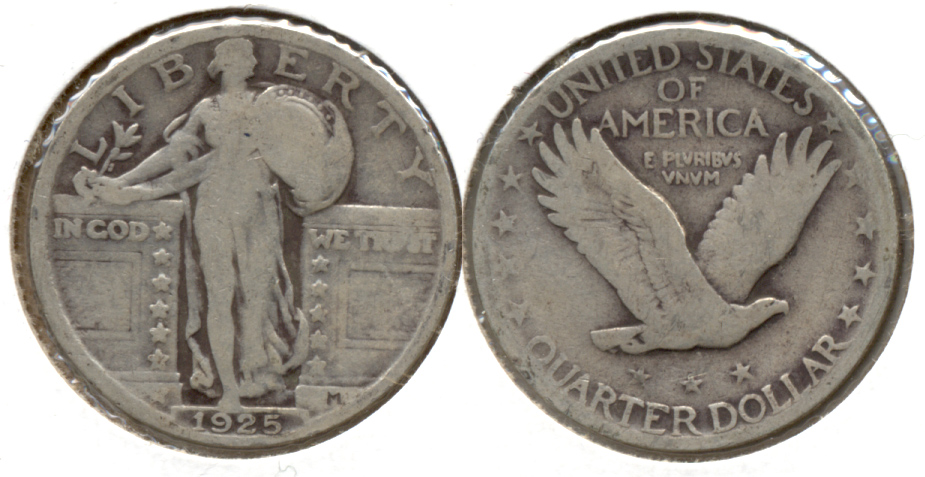 1925 Standing Liberty Quarter VG-8 b