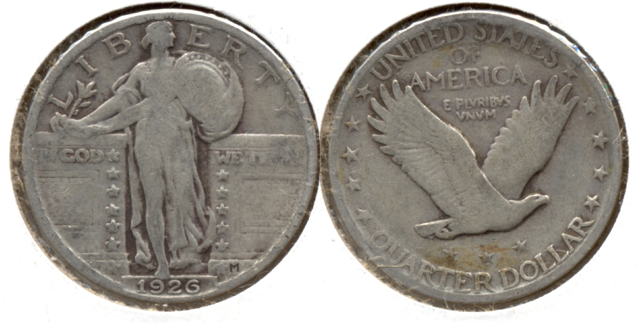 1926 Standing Liberty Quarter VG-8 b