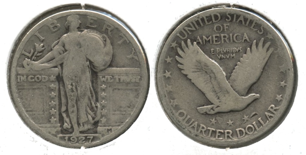 1927 Standing Liberty Quarter VG-8 #ad