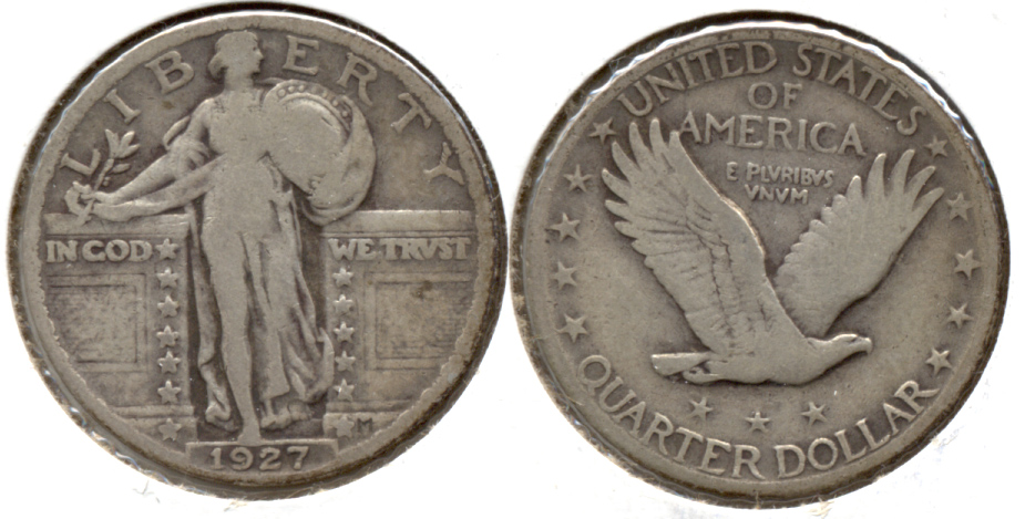 1927 Standing Liberty Quarter VG-8 b