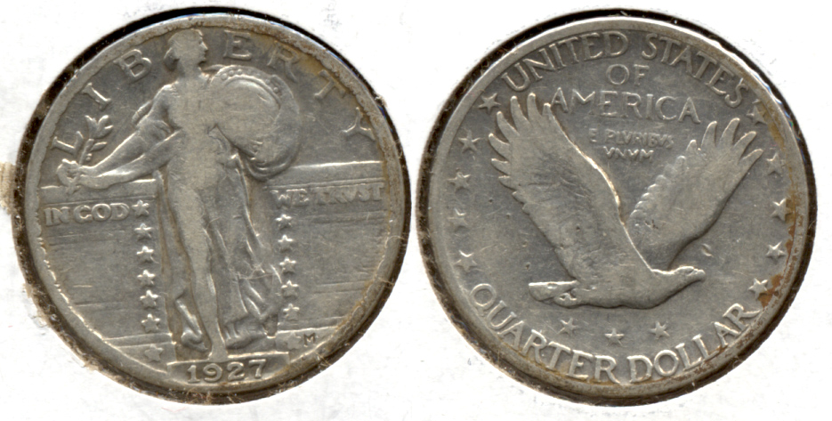 1927 Standing Liberty Quarter VG-8 Light Cleaning k