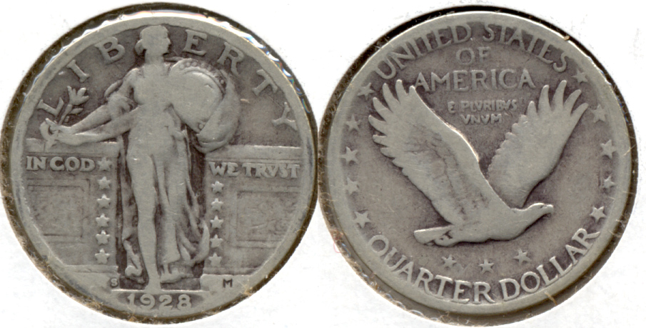 1928-S Standing Liberty Quarter VG-8