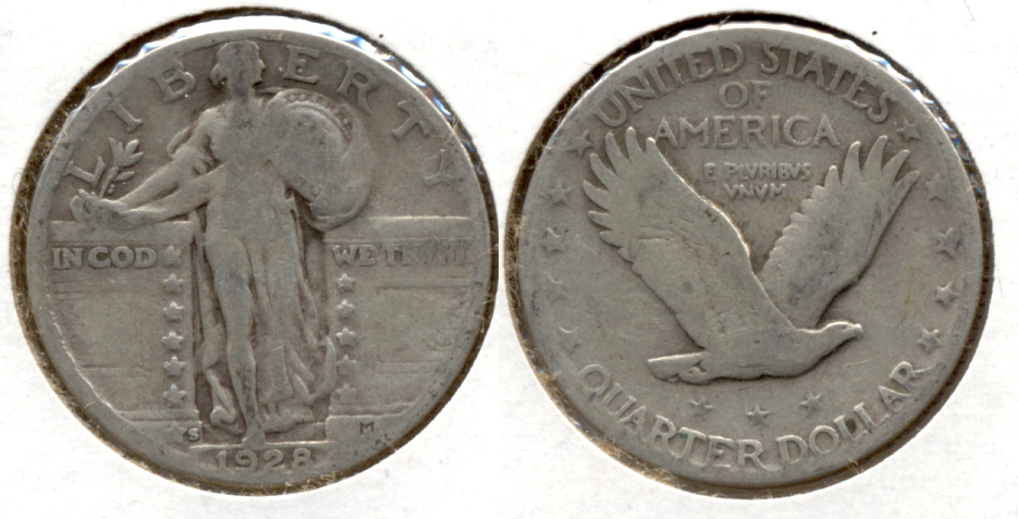 1928-S Standing Liberty Quarter VG-8 a