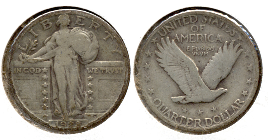 1928 Standing Liberty Quarter VG-8 f
