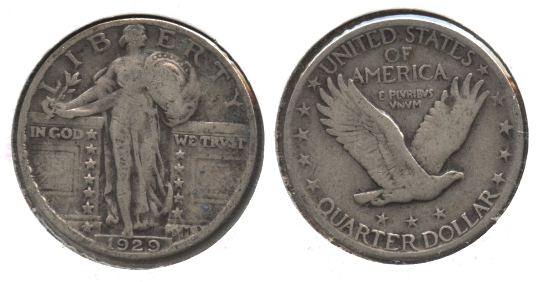 1929 Standing Liberty Quarter Fine-12 #a