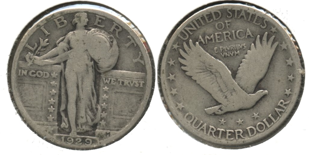 1929 Standing Liberty Quarter Fine-12 #b