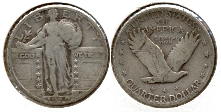 1929 Standing Liberty Quarter VG-8 a