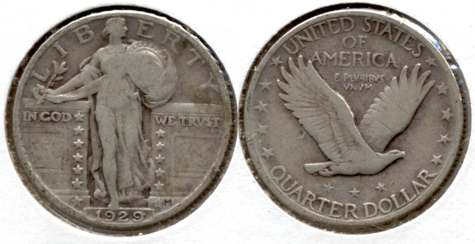 1929 Standing Liberty Quarter VG-8 b