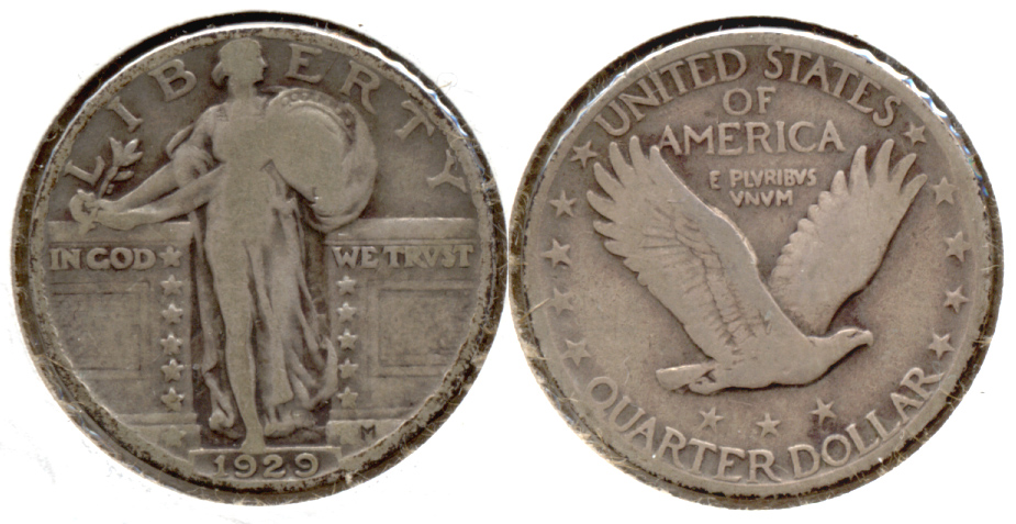 1929 Standing Liberty Quarter VG-8 f
