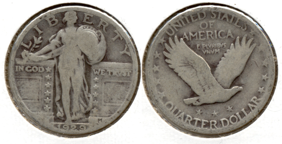1929 Standing Liberty Quarter VG-8 g