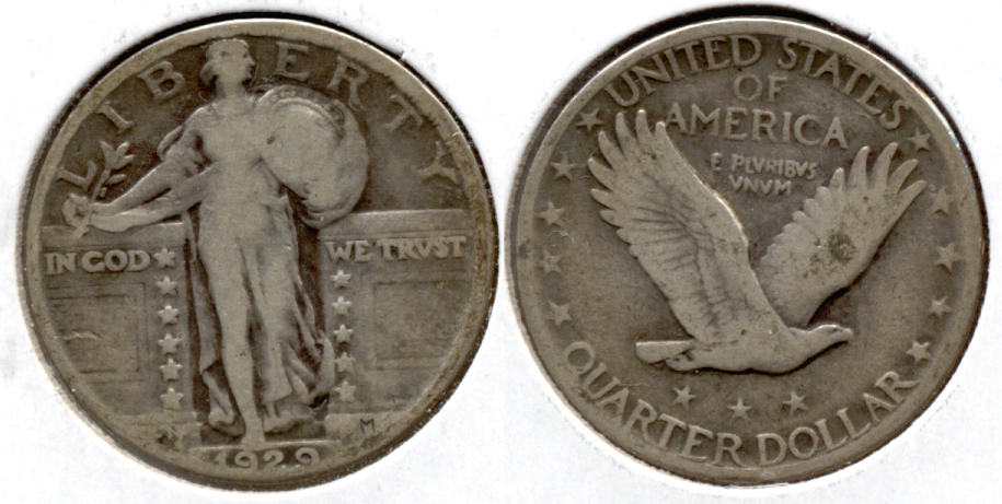 1929 Standing Liberty Quarter VG-8 o