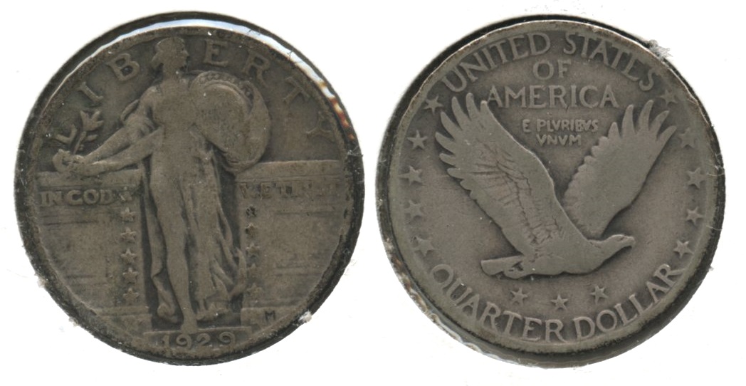 1929 Standing Liberty Quarter VG-8 #t Medium Tone