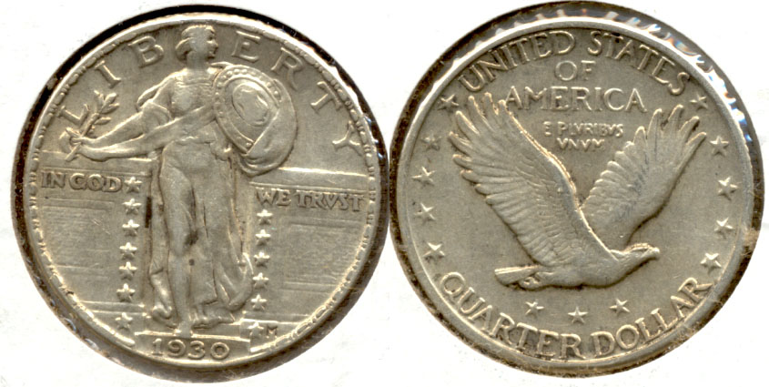 1930 Standing Liberty Quarter AU-50 a