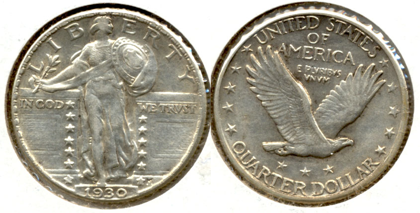 1930 Standing Liberty Quarter AU-55