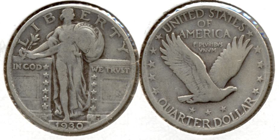 1930 Standing Liberty Quarter VG-8 c