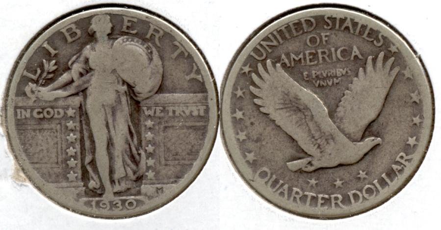 1930 Standing Liberty Quarter VG-8 f
