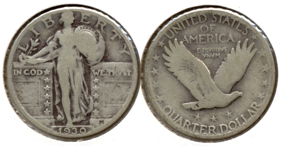 1930 Standing Liberty Quarter VG-8 h