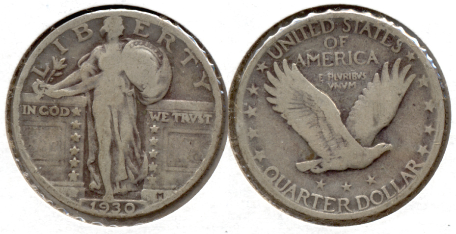1930 Standing Liberty Quarter VG-8 m