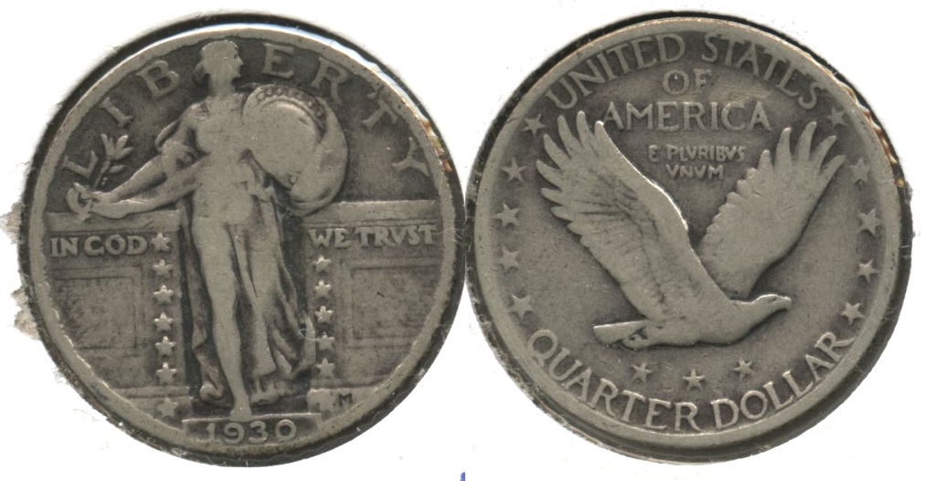 1930 Standing Liberty Quarter VG-8 #q