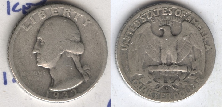 1932-D Washington Quarter Good-4 #a