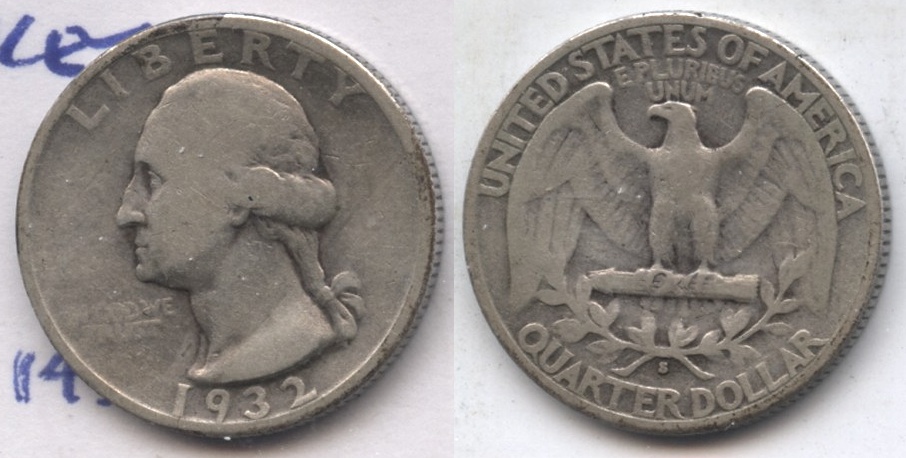 1932-S Washington Quarter VG-8
