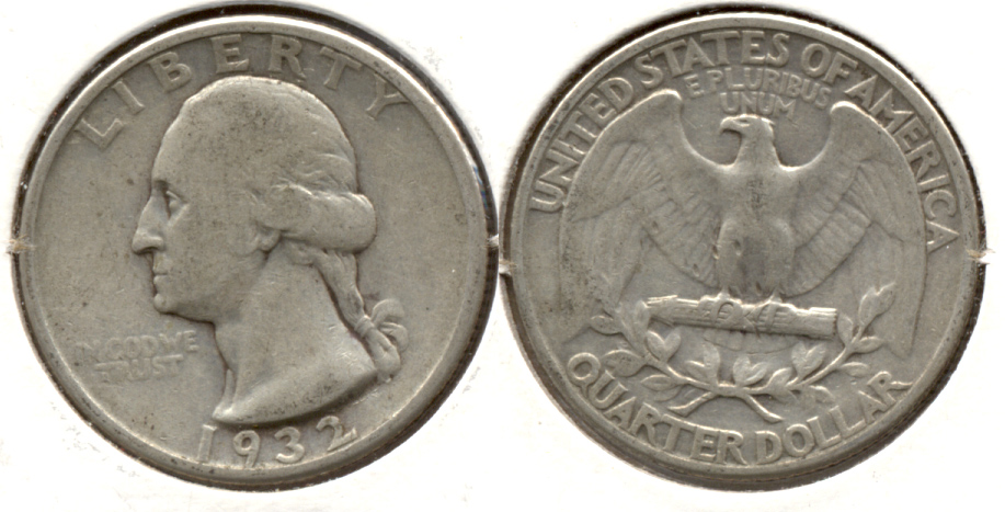 1932 Washington Quarter VG-8 d