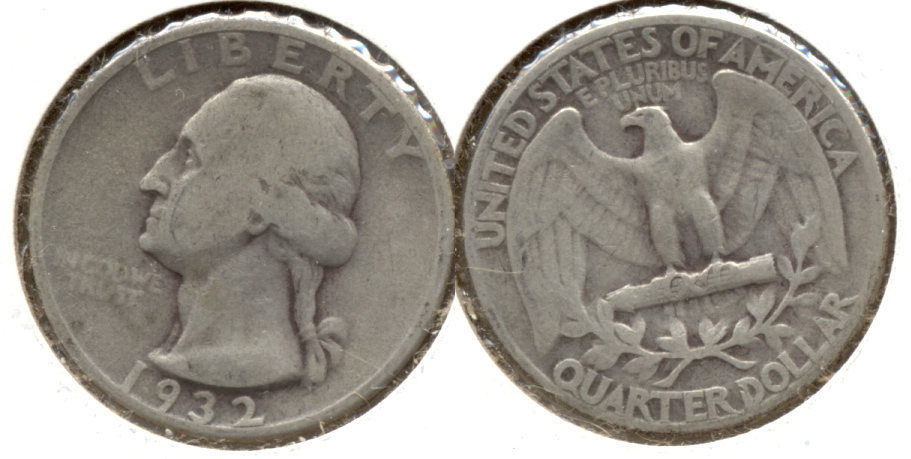 1932 Washington Quarter VG-8 g