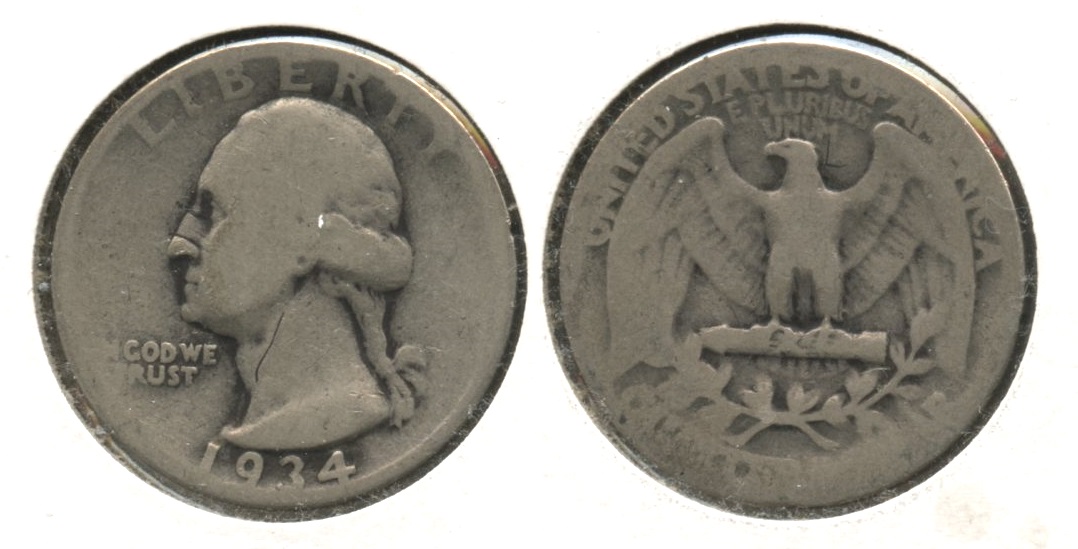 1934 Washington Quarter AG-3