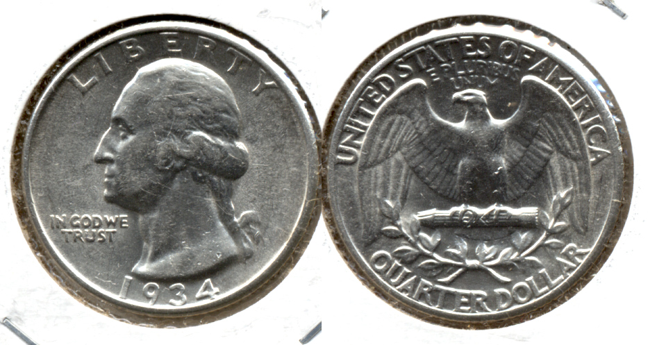 1934 Washington Quarter AU-50 x