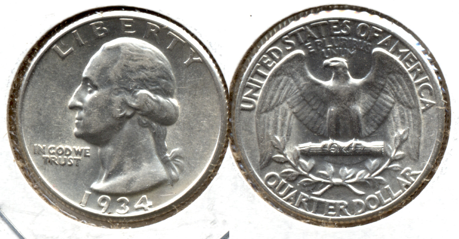 1934 Washington Quarter AU-50 y