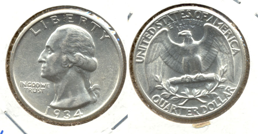 1934 Washington Quarter AU-55 h